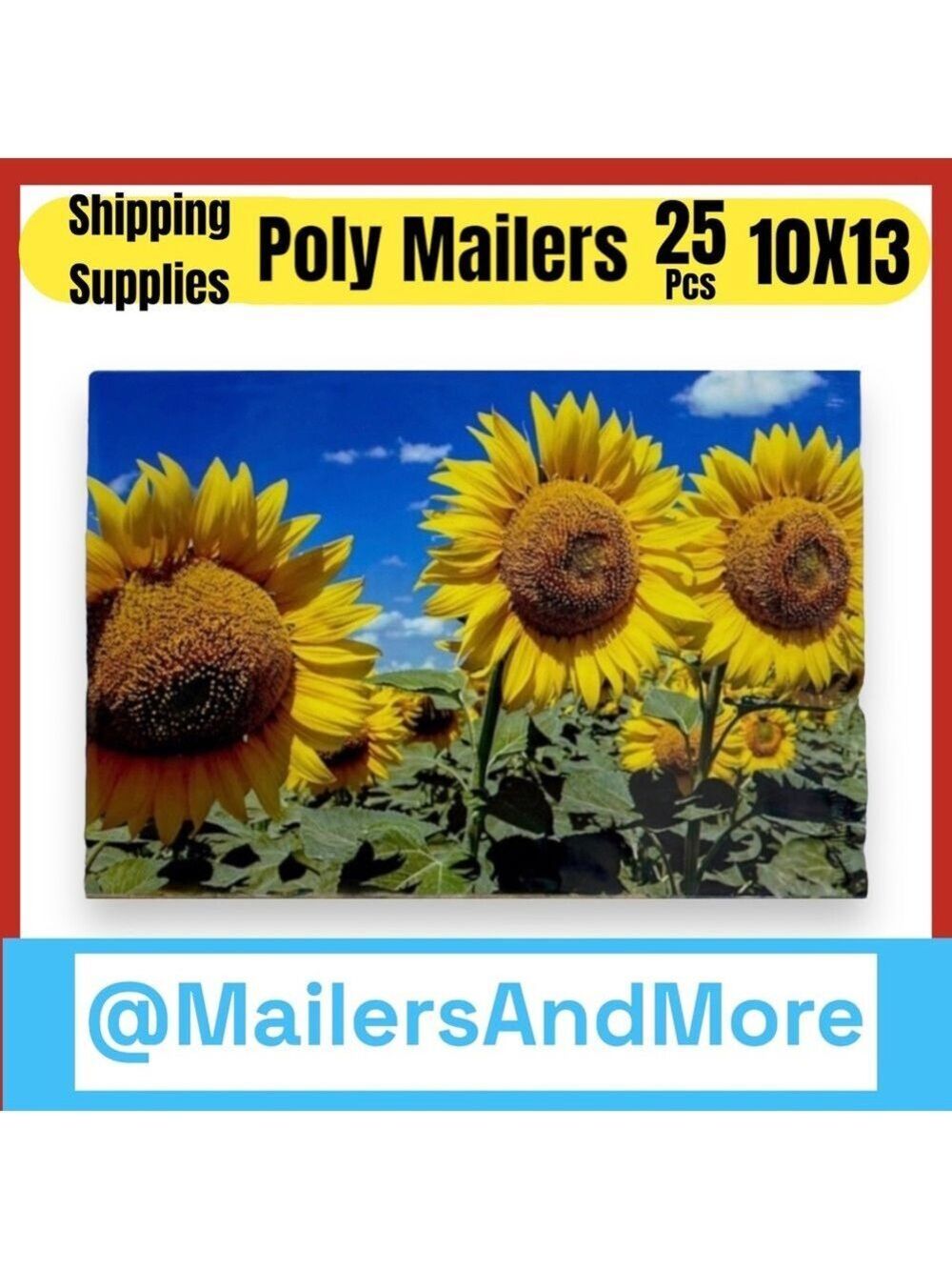 25 10X13 Poly Mailers Sunflower, Shipping Envelopes PRICE IS FIRM Fall - Picture 4 of 12